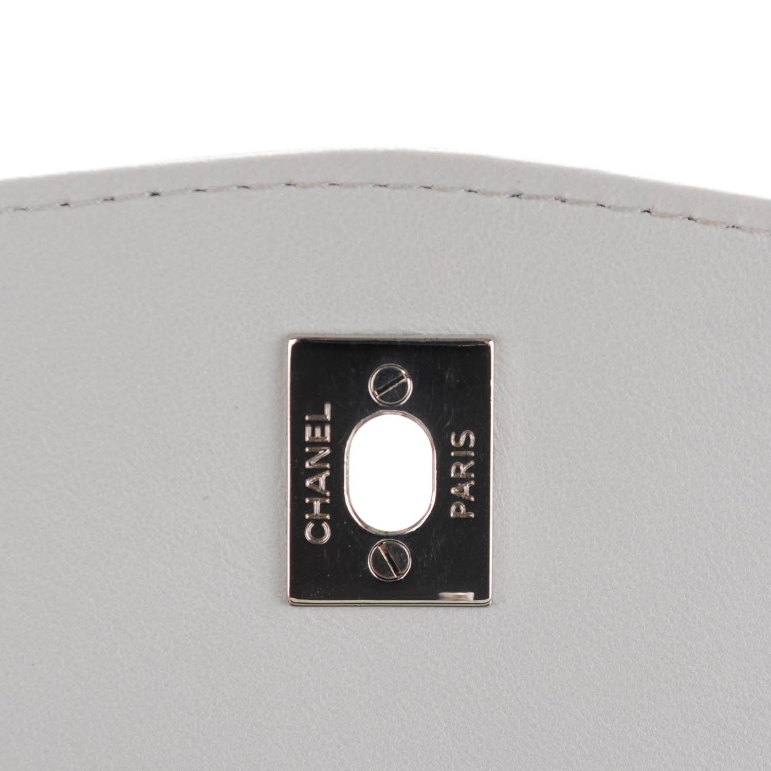 Chanel Lambskin Quilted Small Geometric Flap Light Grey 5 of 7