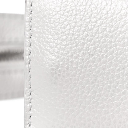 Balenciaga Grained Calfskin Neo Classic Silver Hardware Nano City Crossbody Chalky White 11 of 12