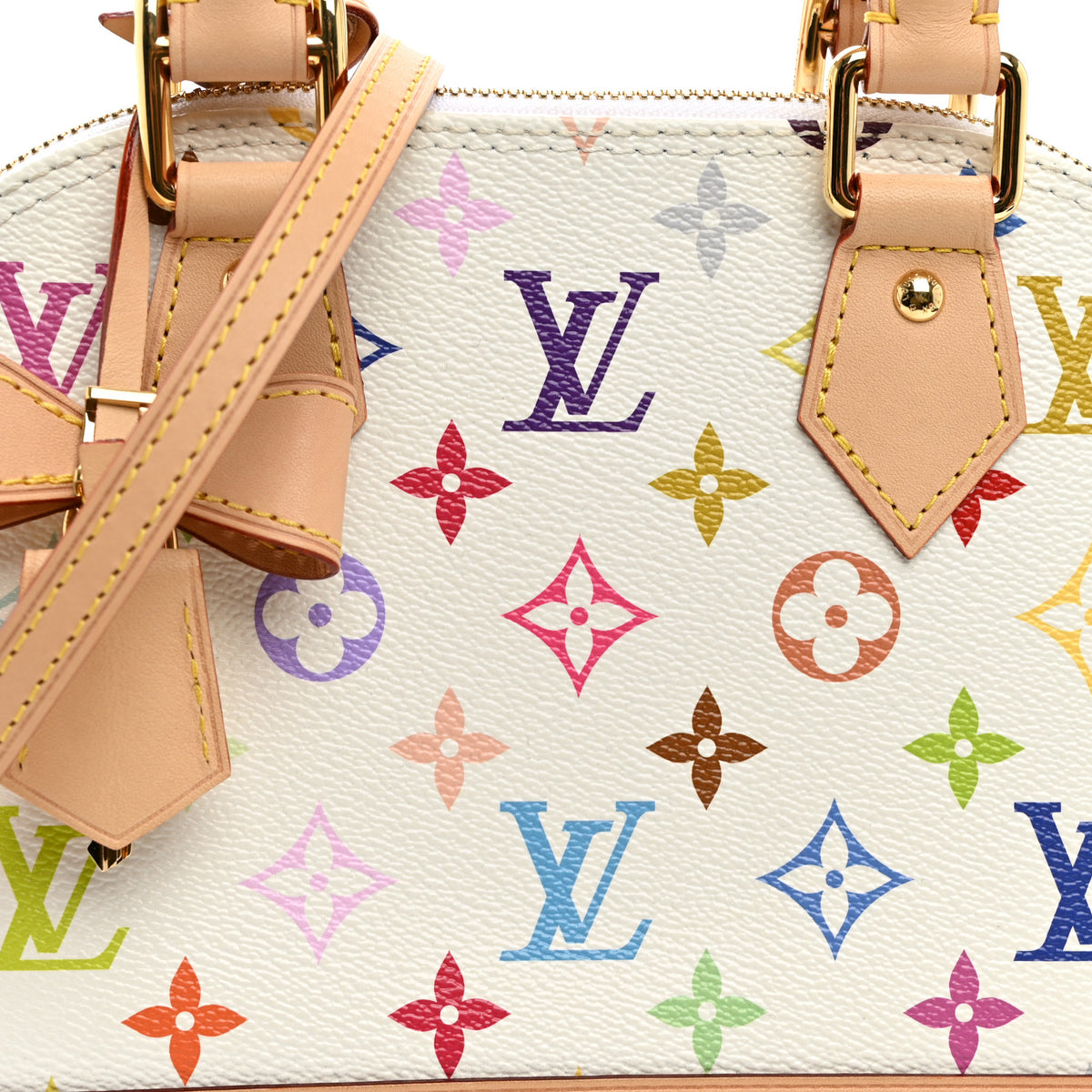 Louis Vuitton LV x TM Monogram Multicolor Alma BB White 7 of 9