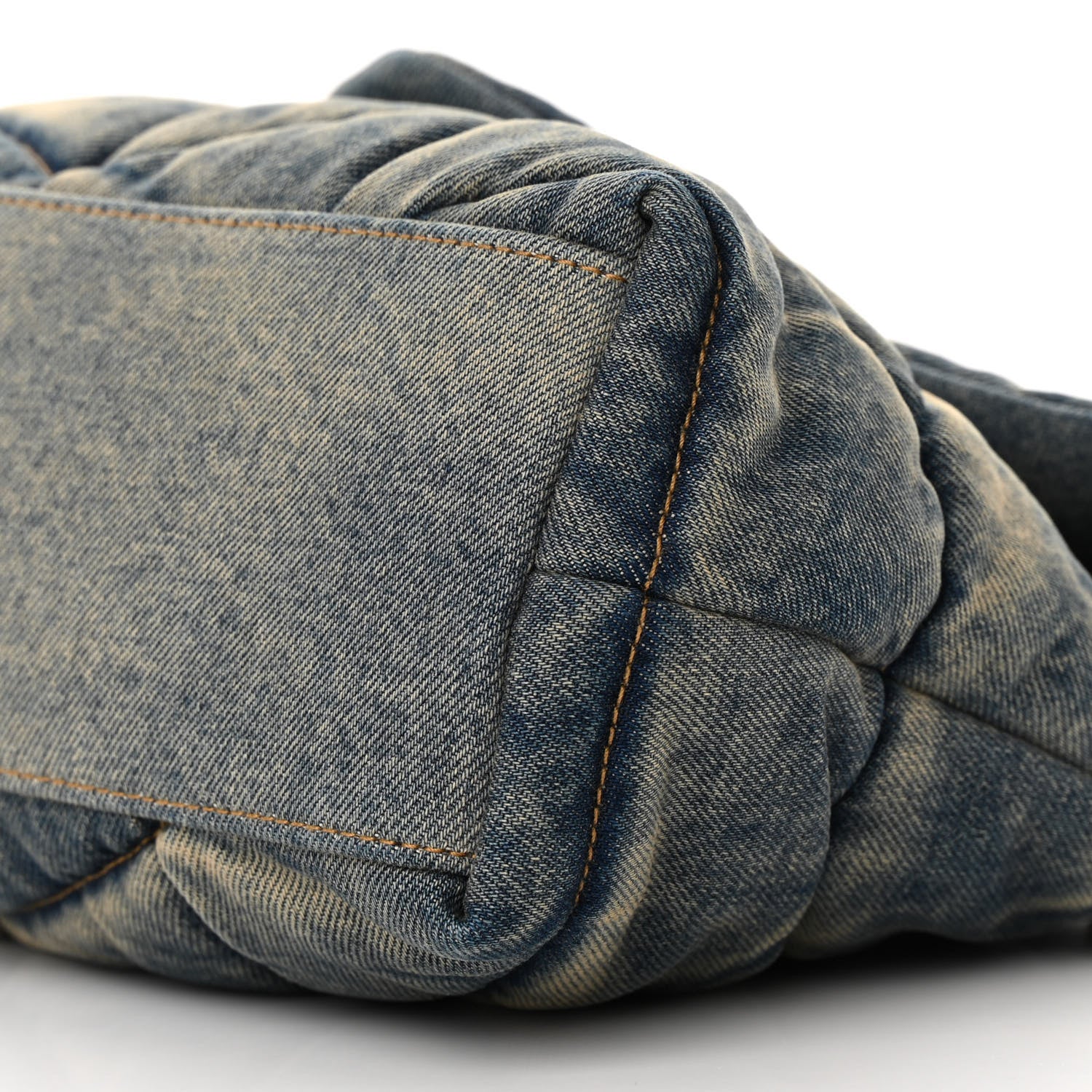 Saint Laurent Denim Quilted Small Loulou Puffer Monogram Chain Satchel Blue Cinnamon 10 of 11