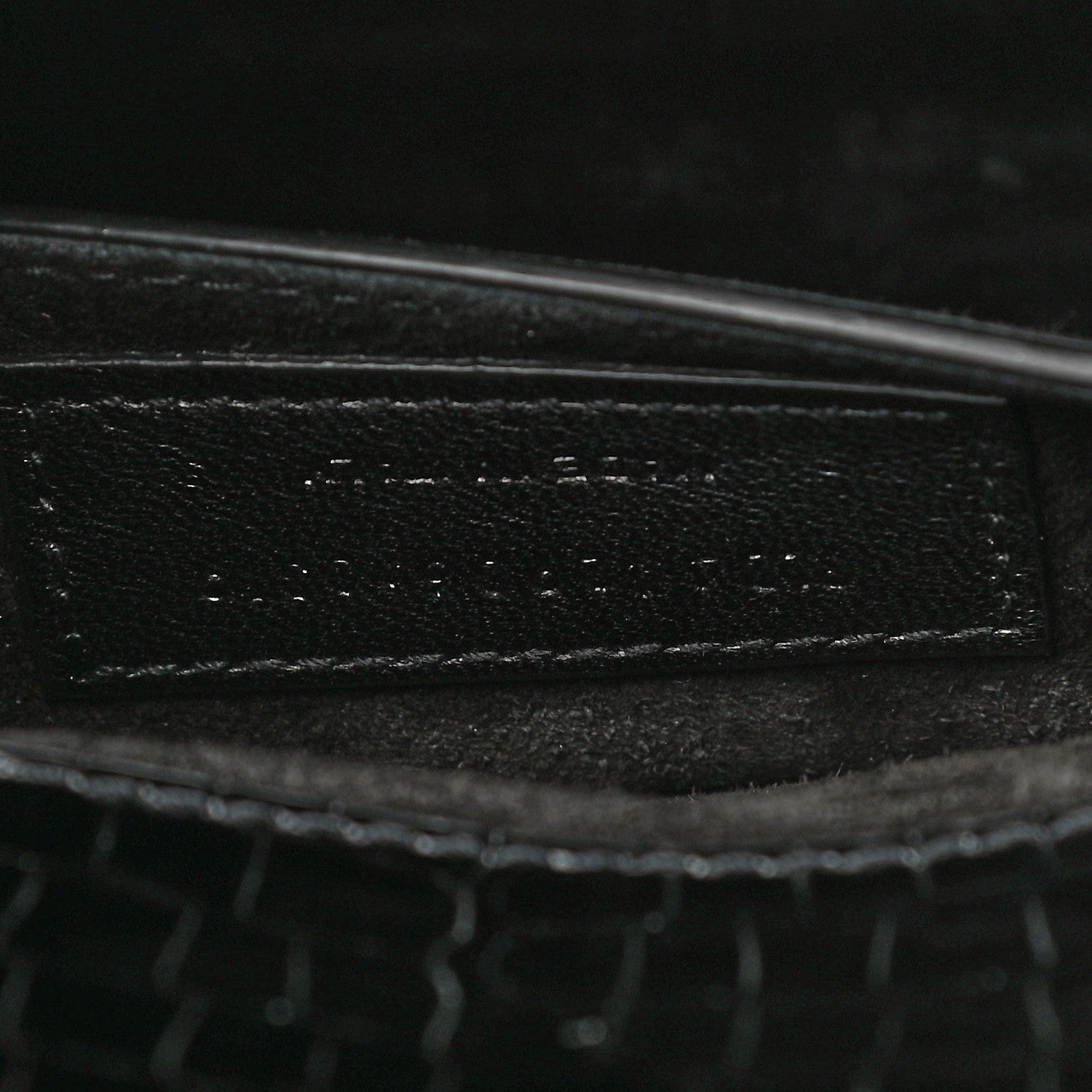 Saint Laurent Calfskin Crocodile Embossed Medium Monogram Sunset Black 7 of 11