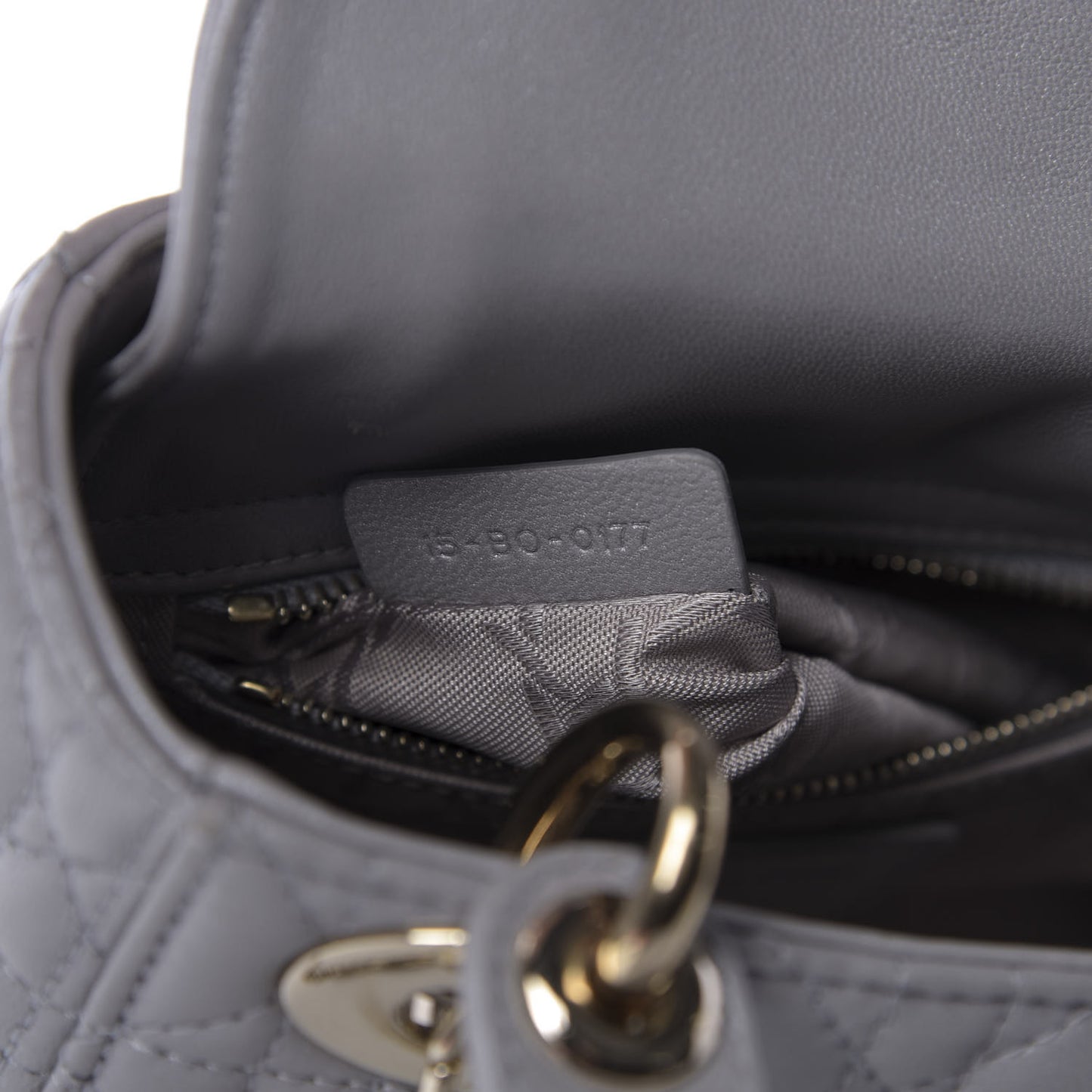 Lambskin Cannage Mini Lady Dior Grey