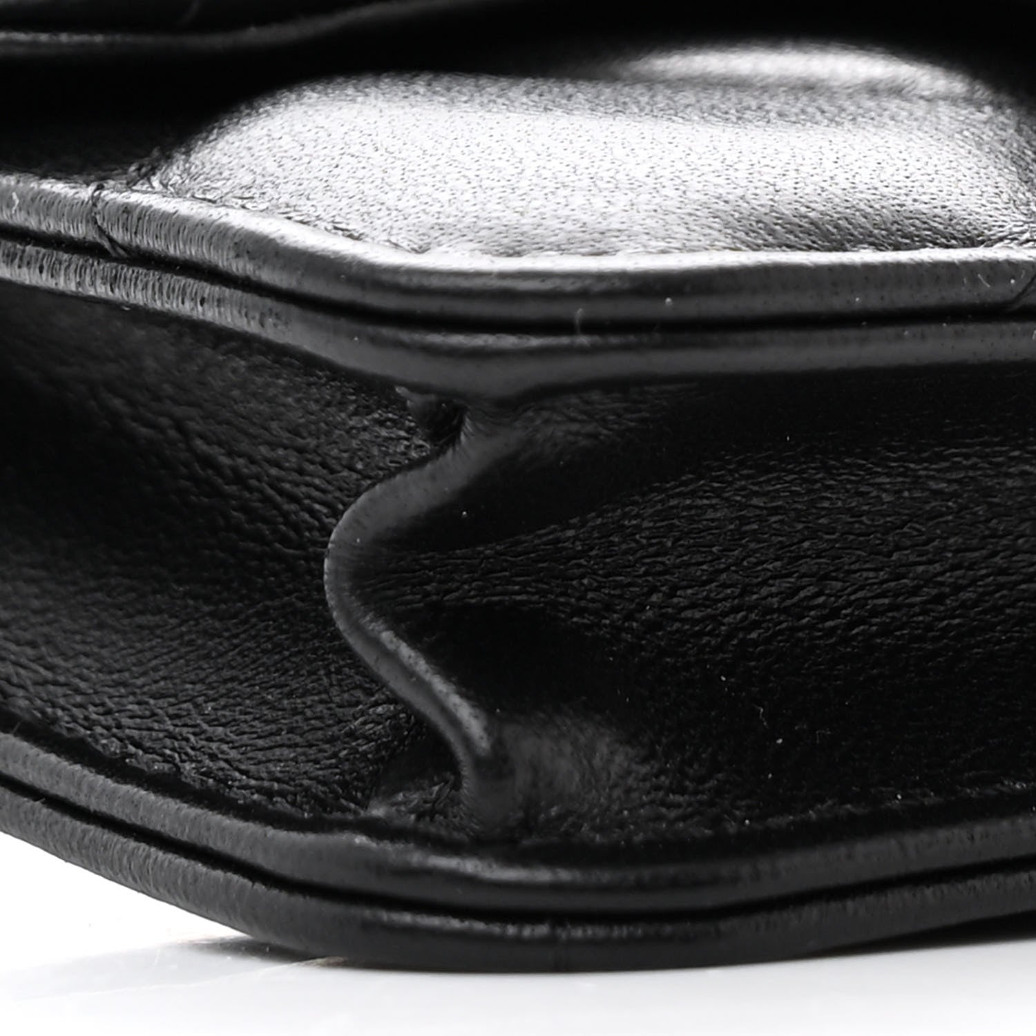 Chanel Lambskin Quilted Elegant Chain Mini Flap Belt Bag Black 10 of 12