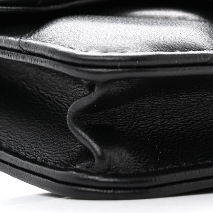 Chanel Lambskin Quilted Elegant Chain Mini Flap Belt Bag Black 10 of 12