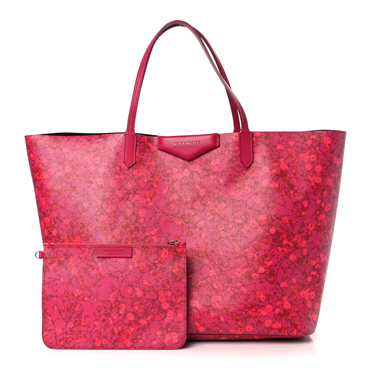 Givenchy Textured Coated Canvas Floral Print Large Antigona Tote Pink 1 of 9
