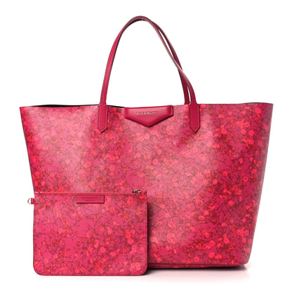 Givenchy Textured Coated Canvas Floral Print Large Antigona Tote Pink 1 of 9