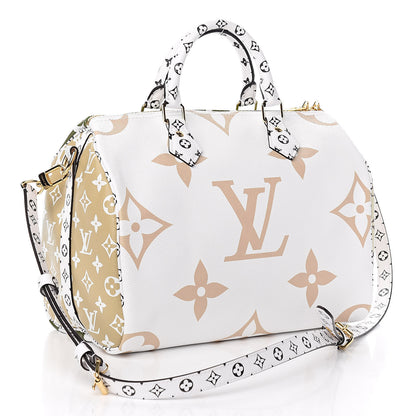 Louis Vuitton Monogram Giant Speedy Bandouliere 30 Kaki Beige 3 of 10