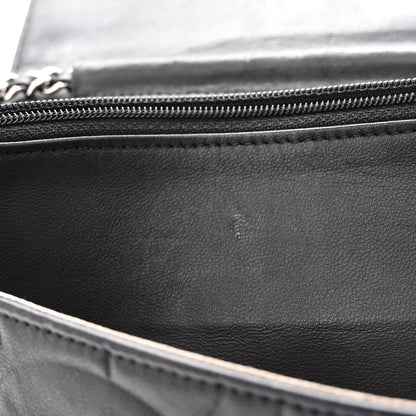 Chanel Lambskin Camellia Embossed Wallet on Chain WOC Black 12 of 12