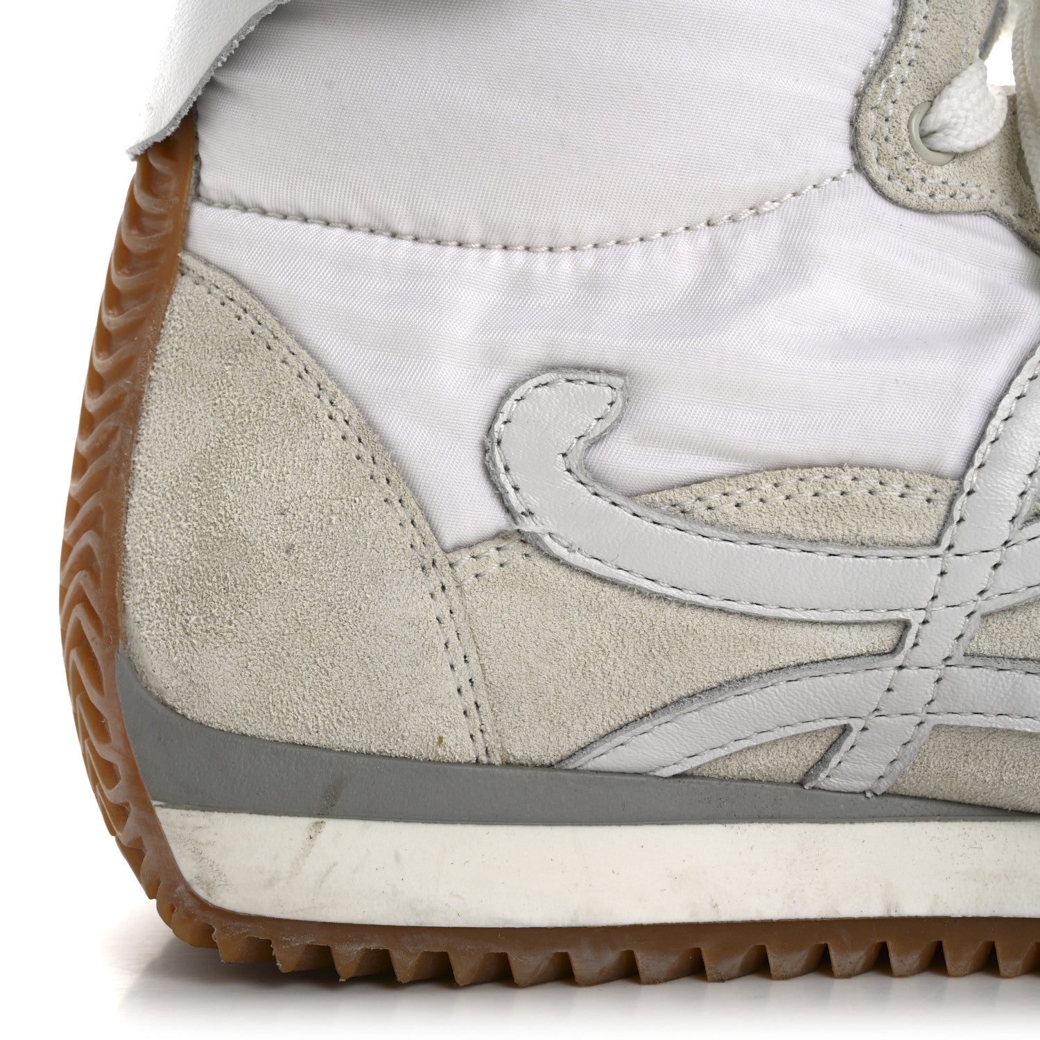 Loewe Nylon Suede Flow Retro Runner High Top Sneakers 37 White 11 of 13