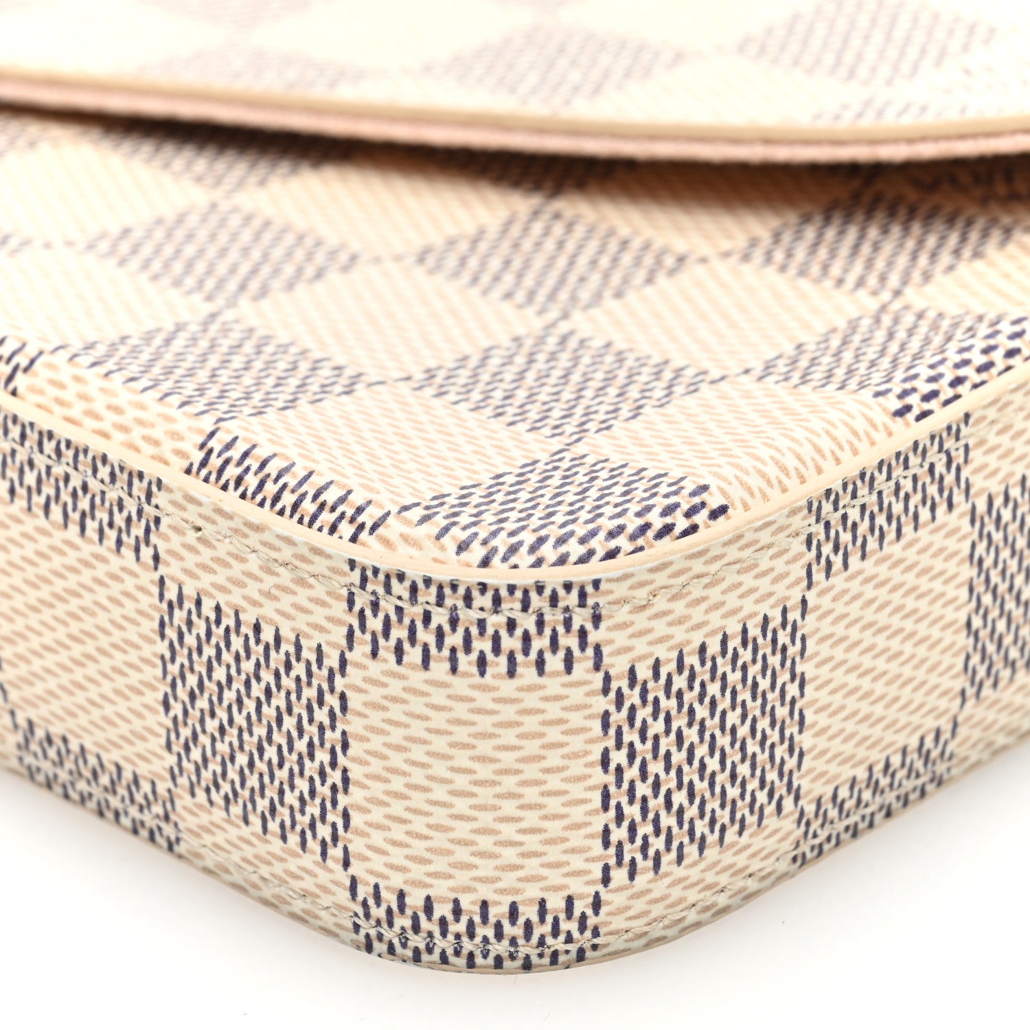 Louis Vuitton Damier Azur Pochette Felicie Chain Wallet Rose Ballerine 10 of 11