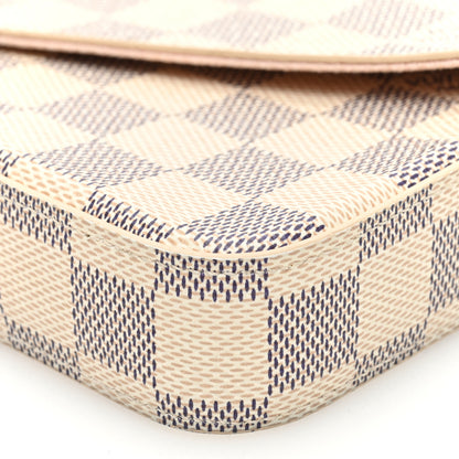 Louis Vuitton Damier Azur Pochette Felicie Chain Wallet Rose Ballerine 10 of 11