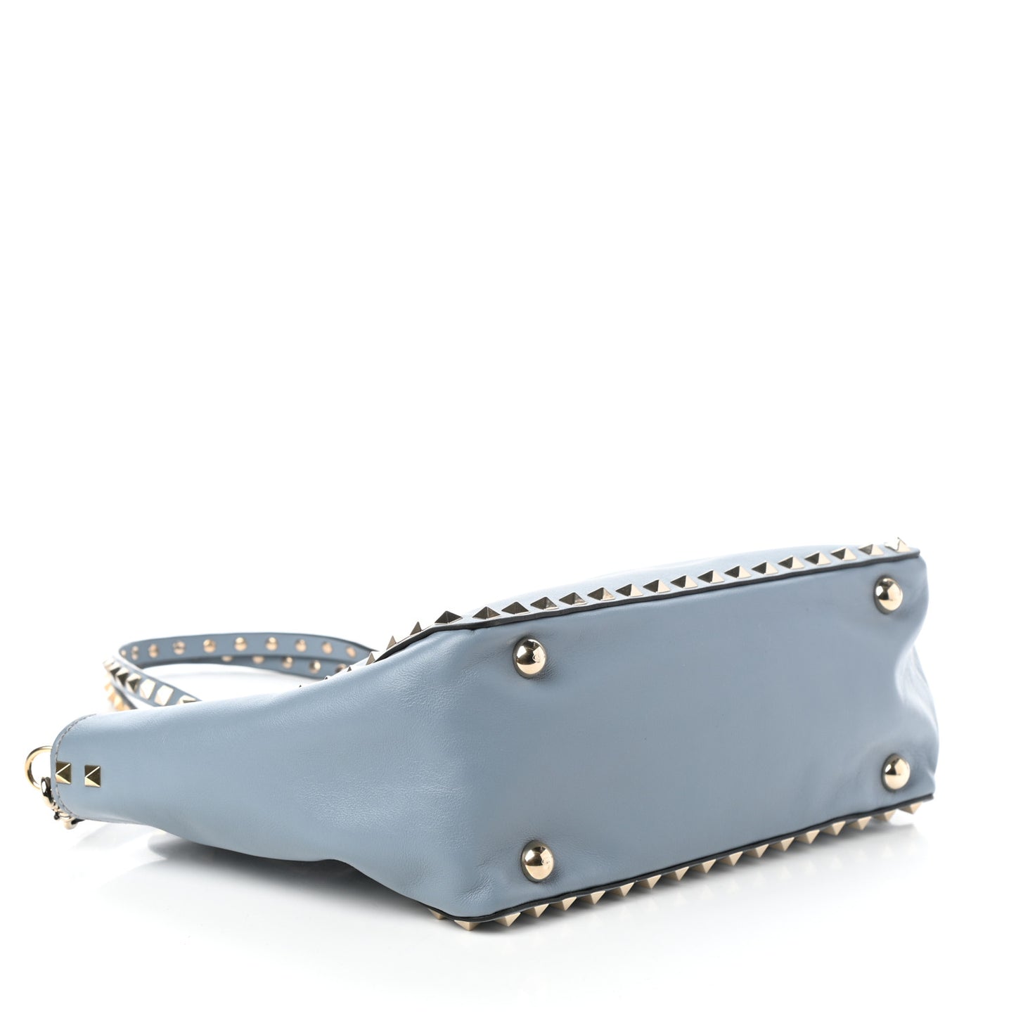 Vitello Small Rockstud Tote Grey
