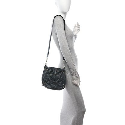 Balenciaga Matte Goatskin Rubber Covered Classic Hardware Mini Pompon Black 2 of 12