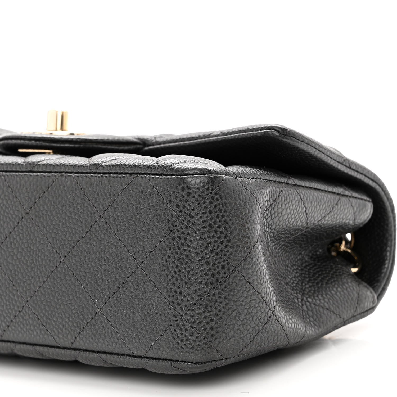 Chanel Caviar Quilted Mini Rectangular Flap Dark Grey 10 of 11
