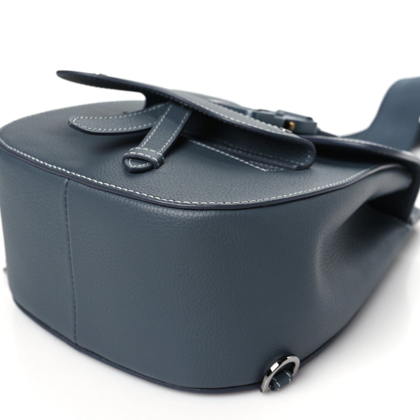 Grained Calfskin Mini Gallop Sling Bag Grey