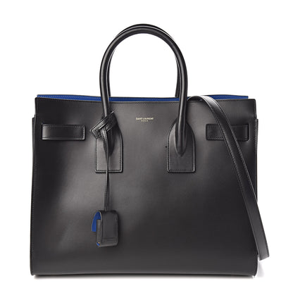 Saint Laurent Calfskin Small Sac De Jour Black Royal Blue 1 of 9