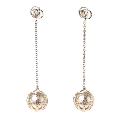 Christian Dior Secret Cannage Mise En Dior Dangle Earrings Gold 1 of 3
