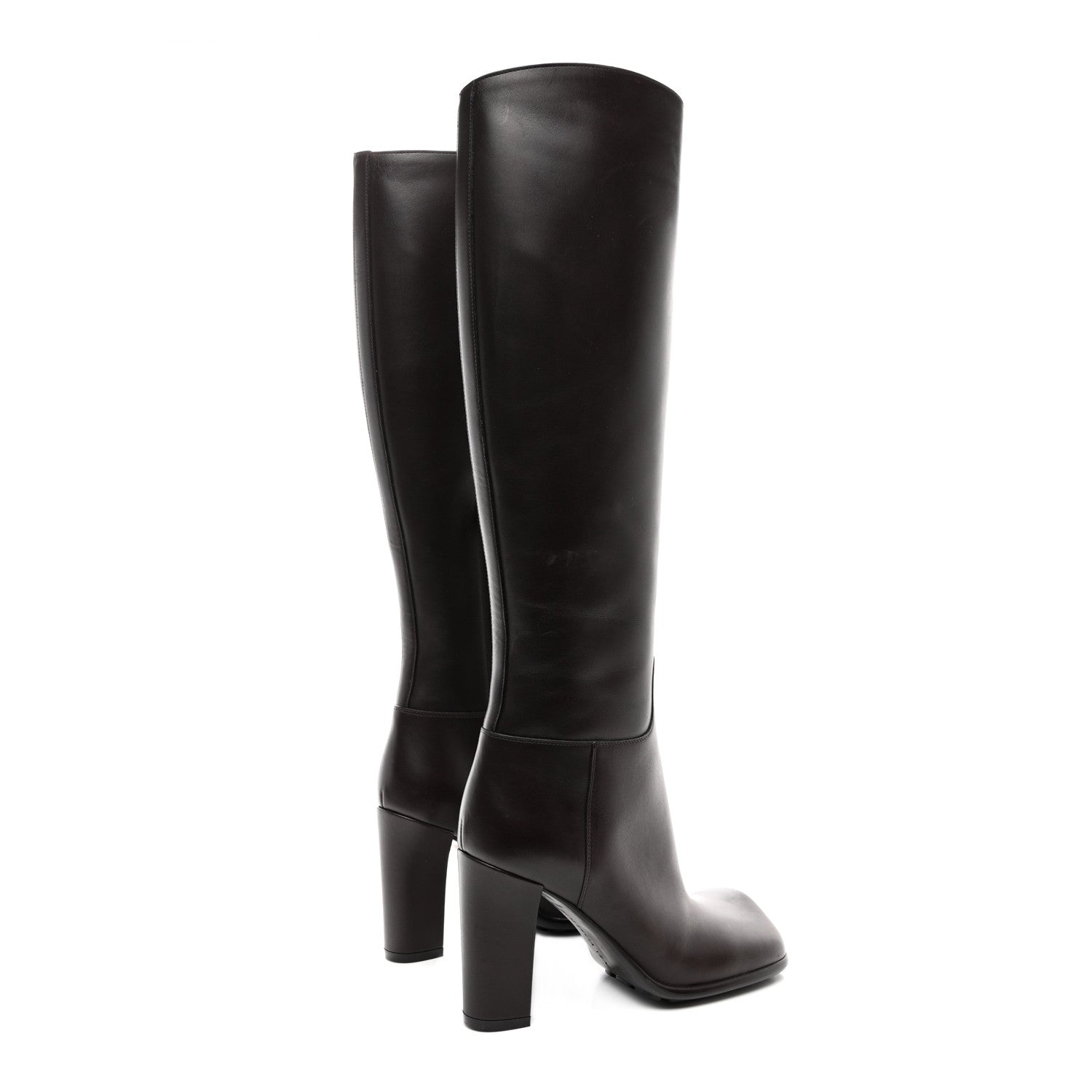 Bottega Veneta Calfskin Storm Knee High Boots 35 Fondant 4 of 17