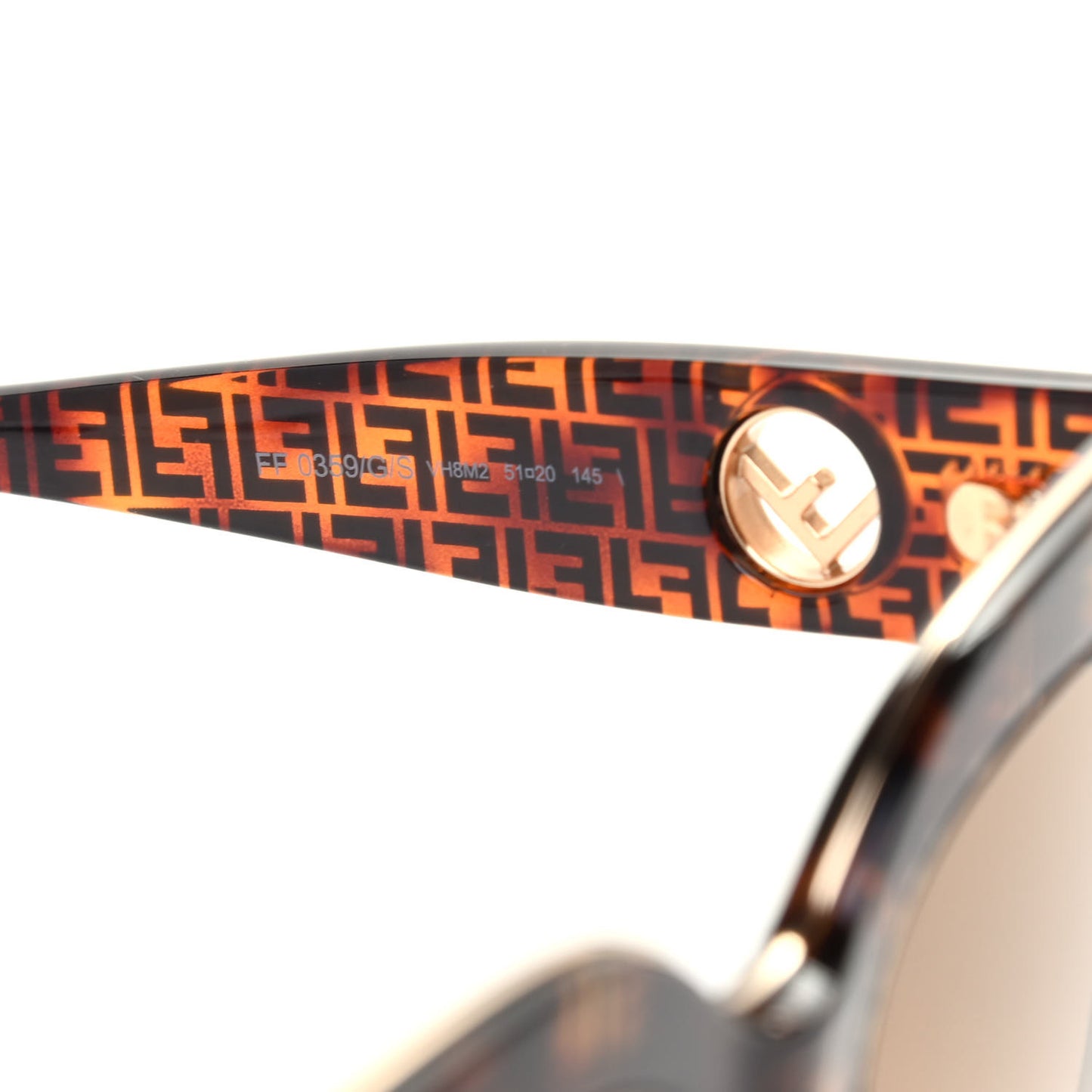Acetate F is Fendi FF Sunglasses 0359/S Tortoise Camouflage