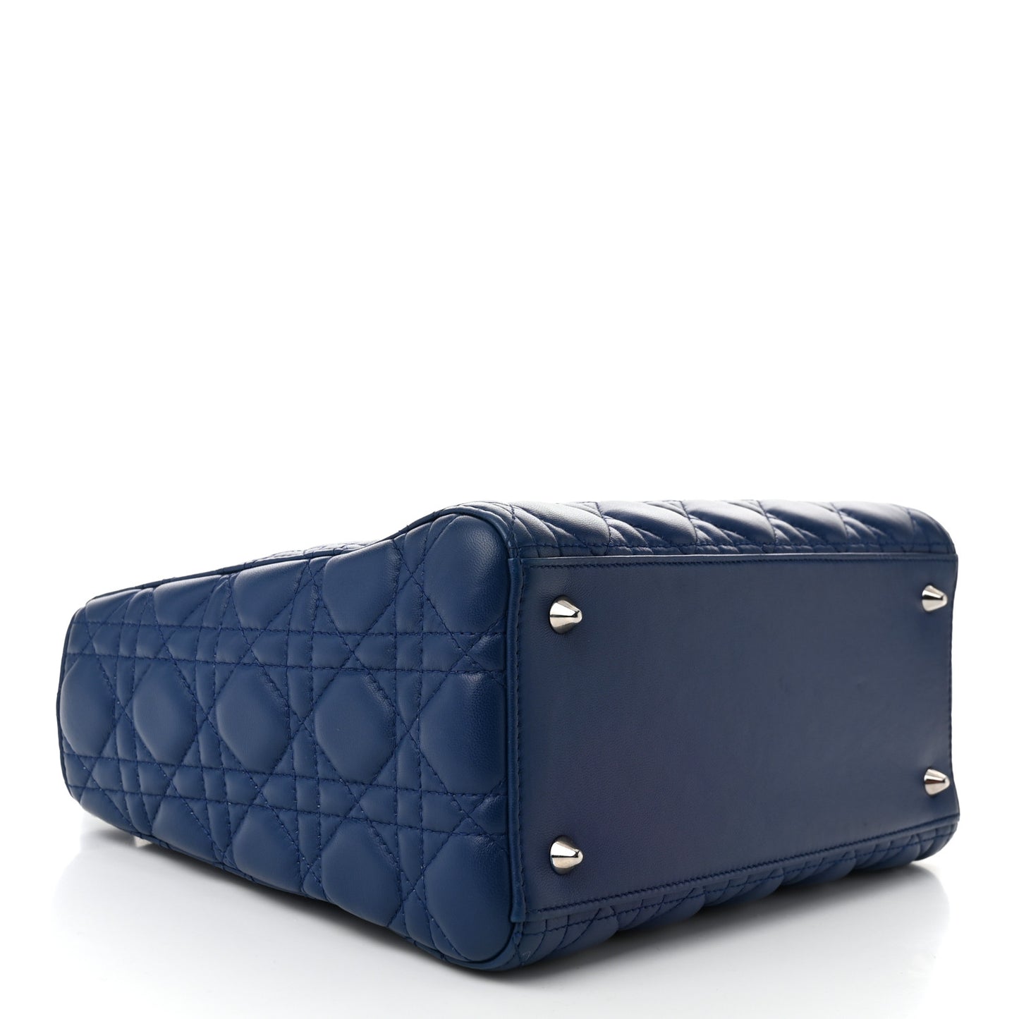Lambskin Cannage Medium Lady Dior Blue