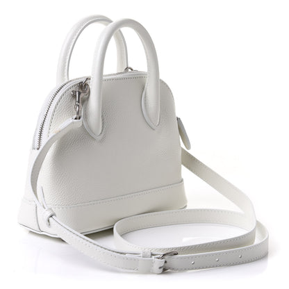 Balenciaga Grained Calfskin XXS Ville Top Handle Bag White Black 3 of 11