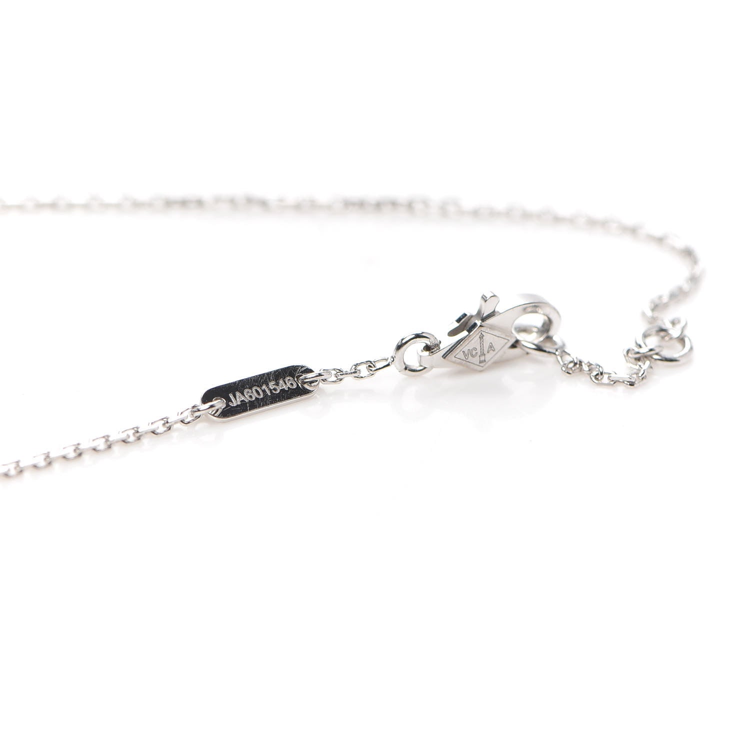 Van Cleef & Arpels 18K White Gold Diamond Sweet Alhambra Bracelet 6 of 7