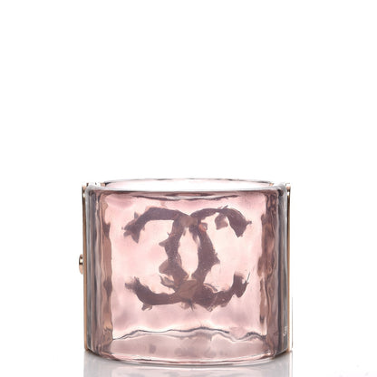 Chanel Lucite Crystal Pearl Gripoix CC Cuff Purple 3 of 7