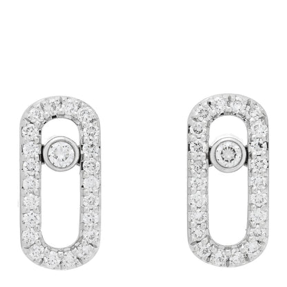 Messika 18K White Gold Diamond Move Uno Earrings 1 of 4