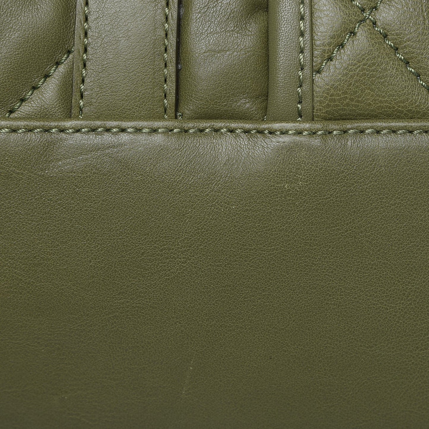 Calfskin Quilted Small Casual Riviera Bowling Bag Green