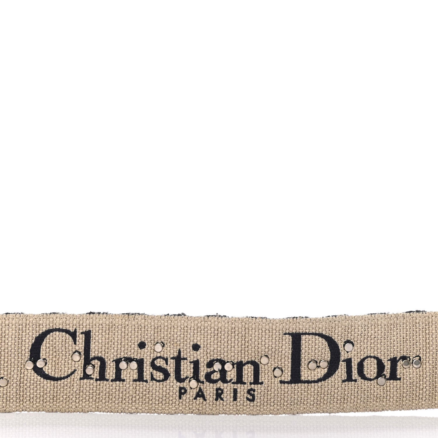 Christian Dior Oblique Studded Shoulder Strap Blue 3 of 4