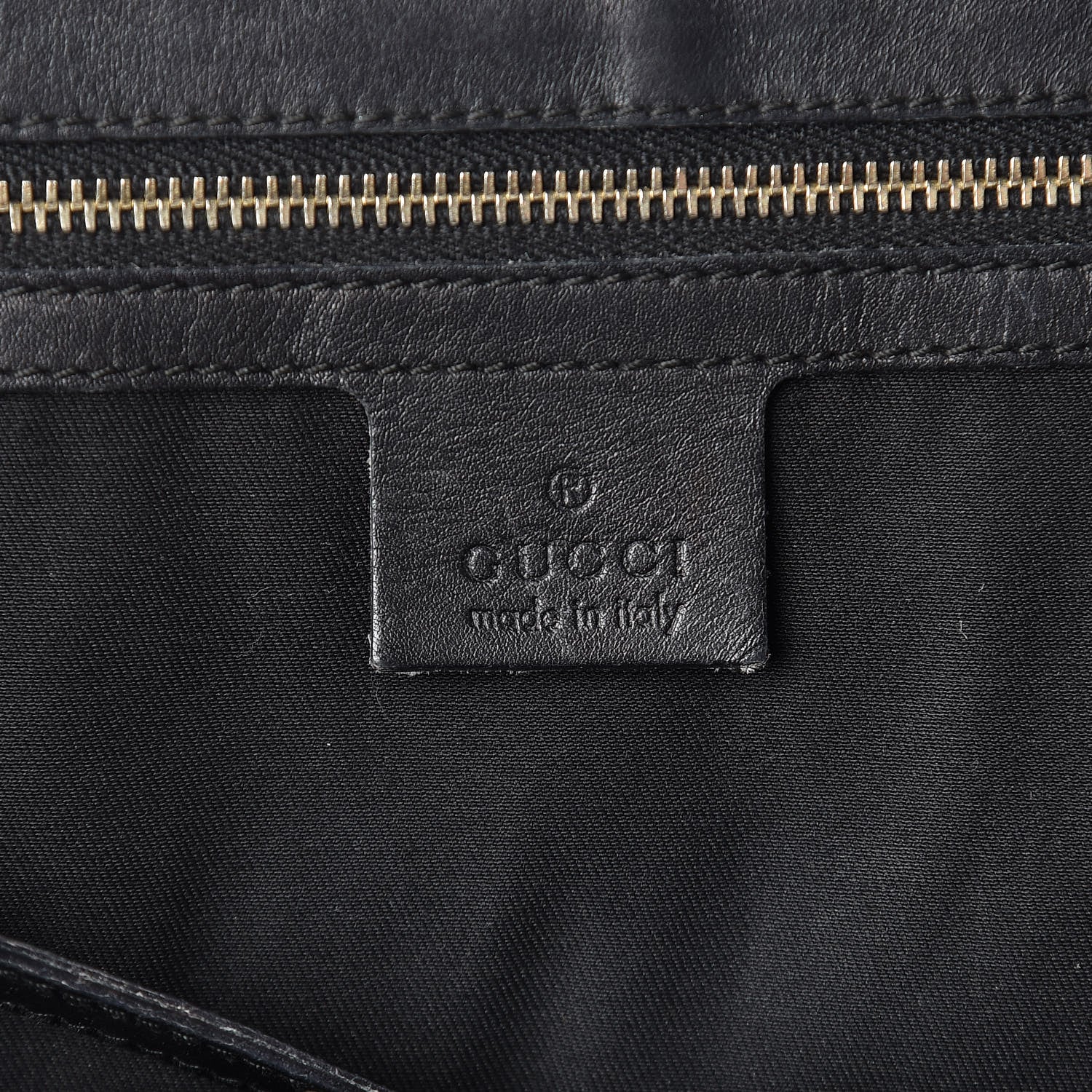 Gucci Calfskin Horsebit Embossed Large Glam Shoulder Bag Black 6 of 24