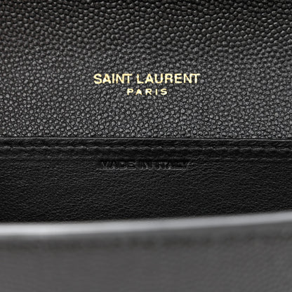 Saint Laurent Grain de Poudre Uptown Chain Wallet Black 6 of 12
