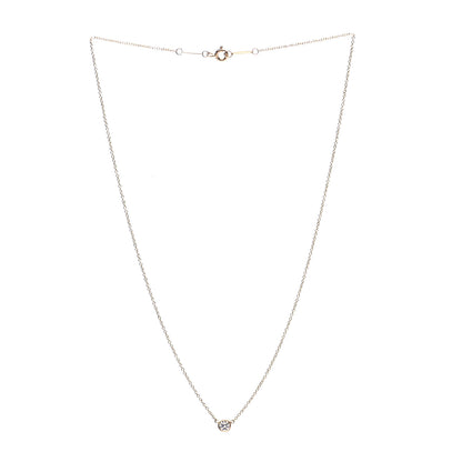 Tiffany 18K Yellow Gold Diamond .21ct Elsa Peretti Diamonds by the Yard Pendant Necklace 3 of 6