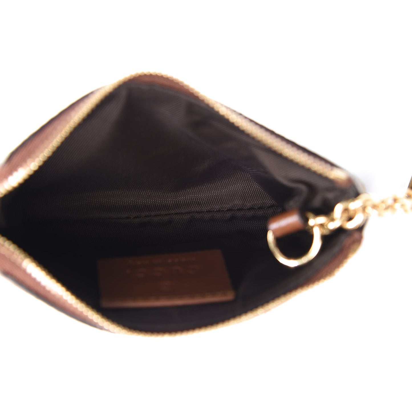 GG Supreme Monogram Key Case Brown