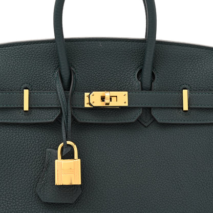 Hermes Togo Birkin 25 Vert Cypress 8 of 11