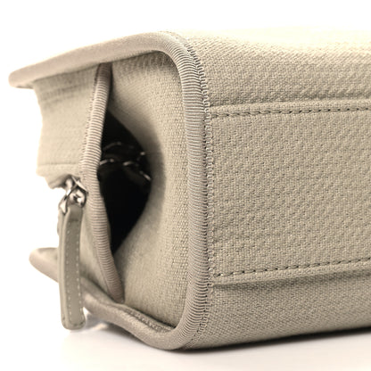 Chanel Canvas Deauville Small Bowling Bag Grey 9 of 10