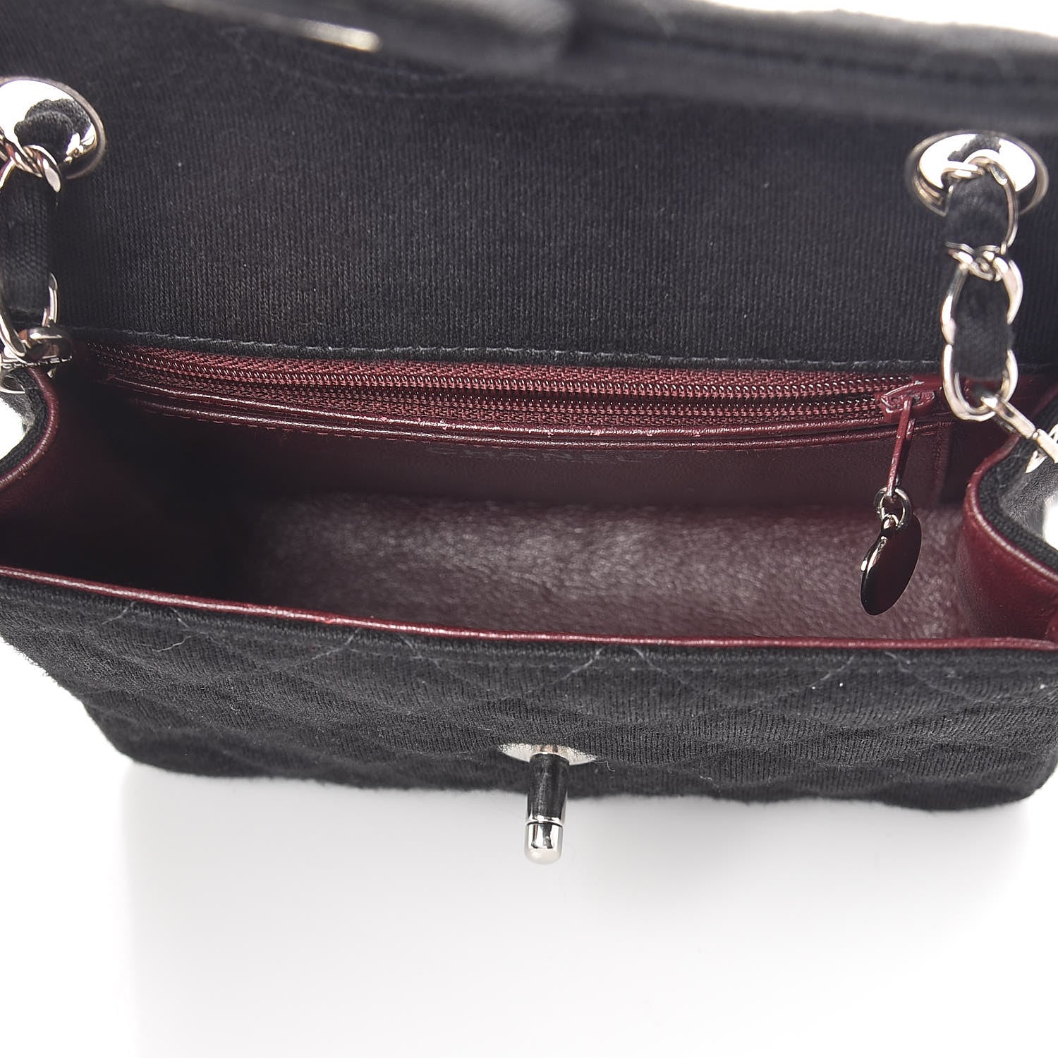 Chanel Jersey Quilted Mini Square Flap Black 5 of 9