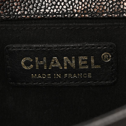 Chanel Patinated Calfskin Braid Around Chevron Small Boy Flap Brown 6 of 10