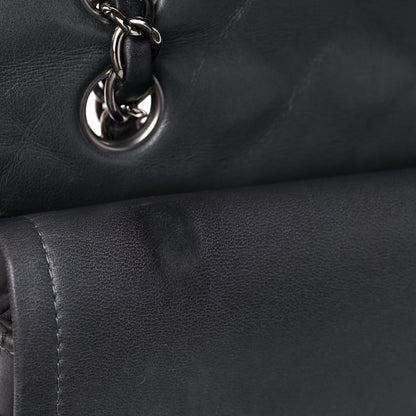 Chanel Lambskin Quilted Medium Double Flap Dark Grey 18 of 26