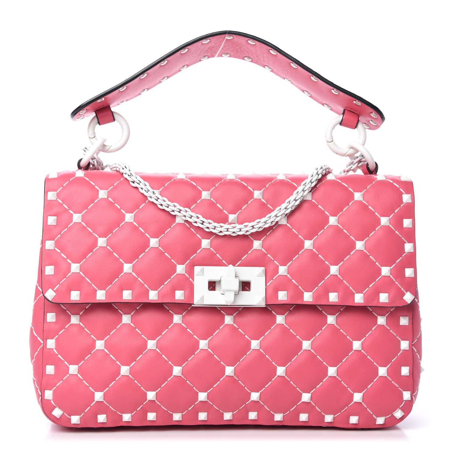 Valentino Garavani Lambskin Medium Free Rockstud Spike Shoulder Bag Shadow Pink 1 of 8