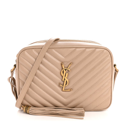 Saint Laurent Calfskin Matelasse Monogram Lou Camera Bag Dark Beige 1 of 14