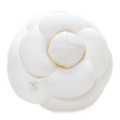 Chanel Fabric Camellia Flower Brooch White 1 of 4