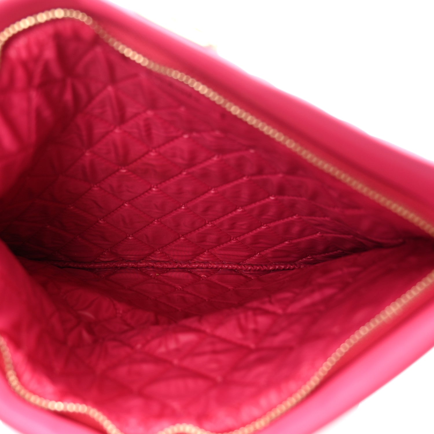 Chanel Lambskin Quilted Beauty CC Boy Clutch Fuchsia 5 of 7