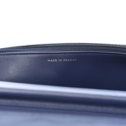 Chanel Caviar Quilted Boy Wallet On Chain WOC Navy 12 of 15