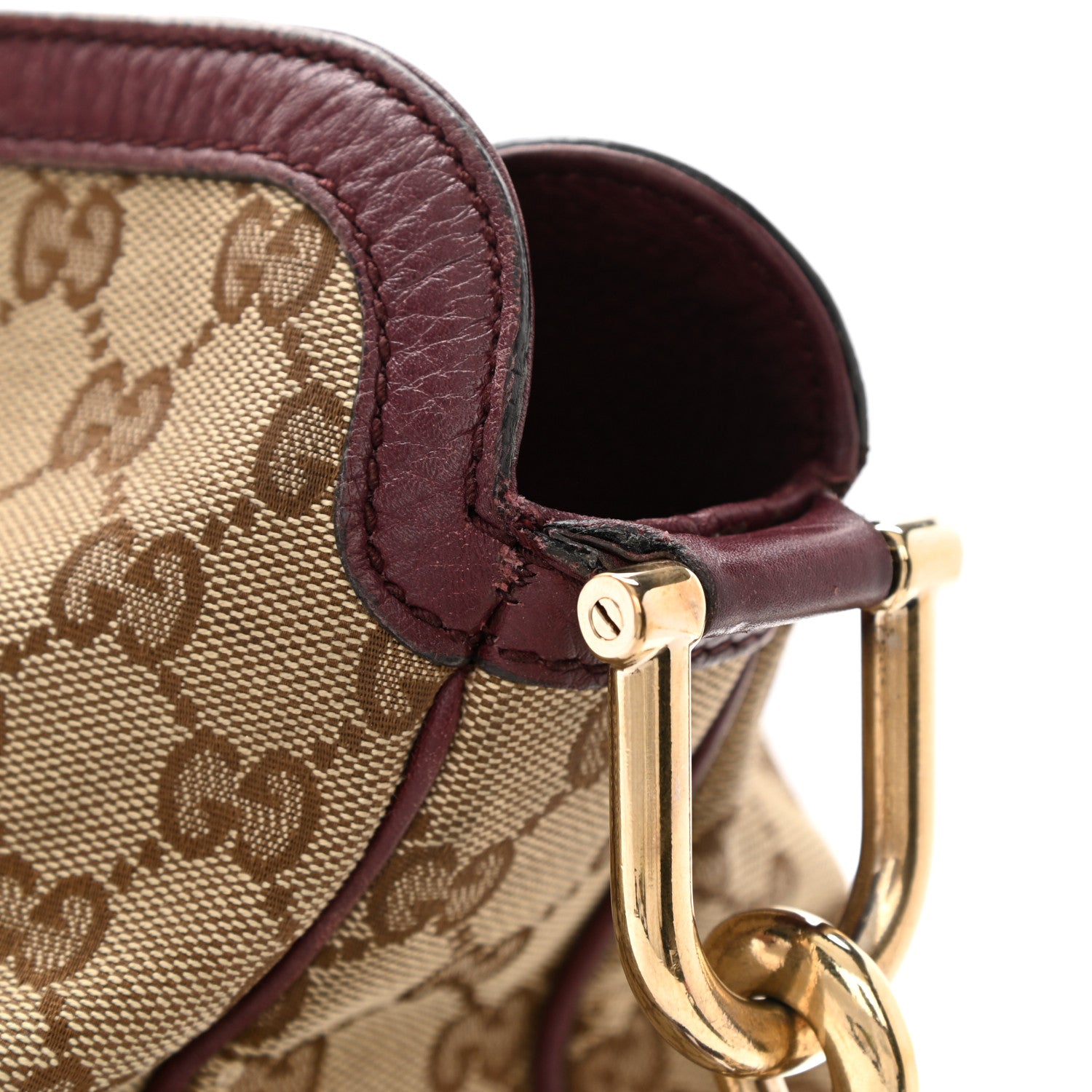Gucci Monogram Medium Diana Bamboo Shoulder Bag Dark Purple 17 of 18