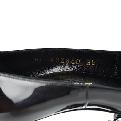 Saint Laurent Patent Opyum Appelle Moi Ankle Strap Pump 36 Black 8 of 9