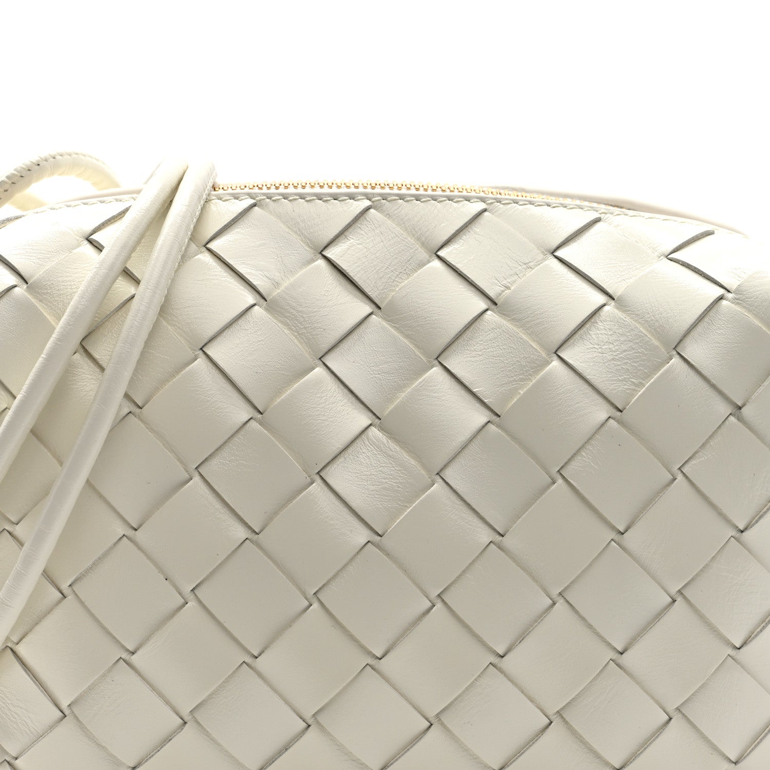 Bottega Veneta Polished Nappa Intrecciato Metal Knots Mini Loop Camera Bag Bone 7 of 9