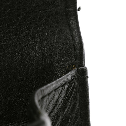 Chanel Distressed Caviar Stitched Yen Wallet Black 10 of 10