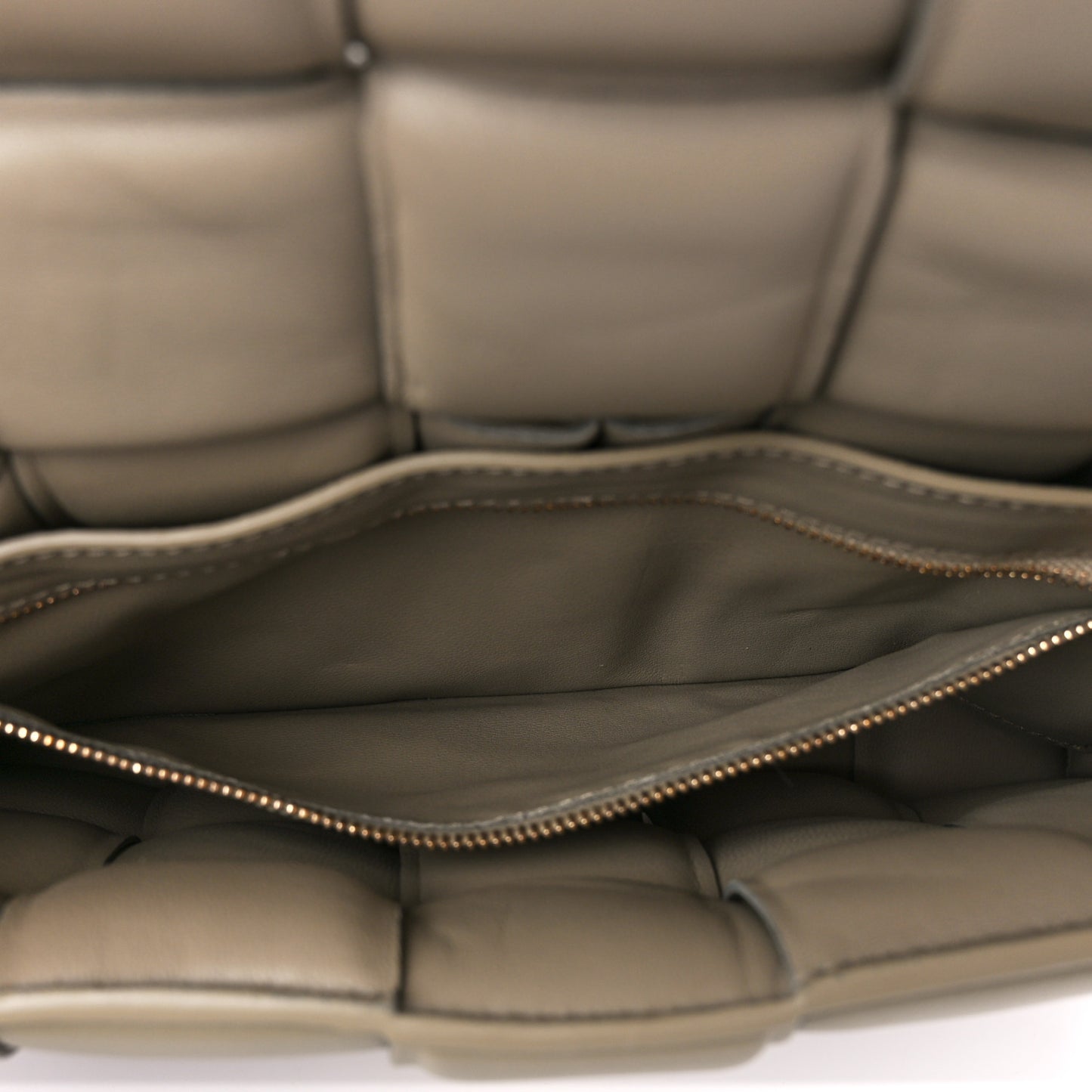 Nappa Maxi Intreccio Padded Cassette Crossbody Bag Taupe