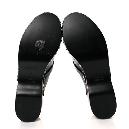 Hermes Calfskin Carlotta Mules 35 Black 5 of 10